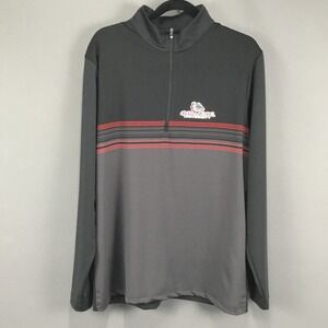 Antigua Gonzaga University Shirt Mens L Black ¼ Zip Long Sleeve Stretch Logo